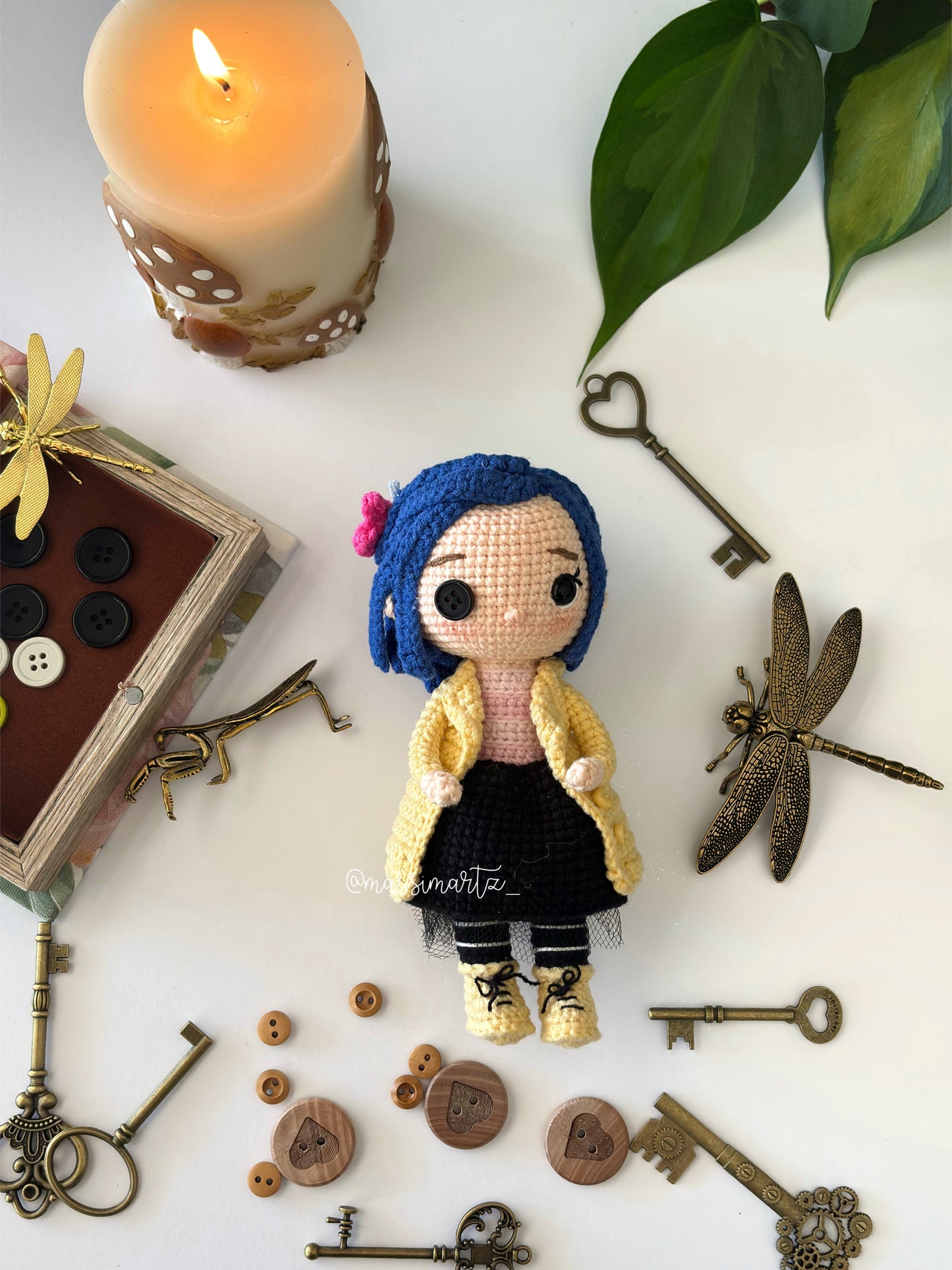 Coraline y Wybie Patrón PDF Español 🍄🌷