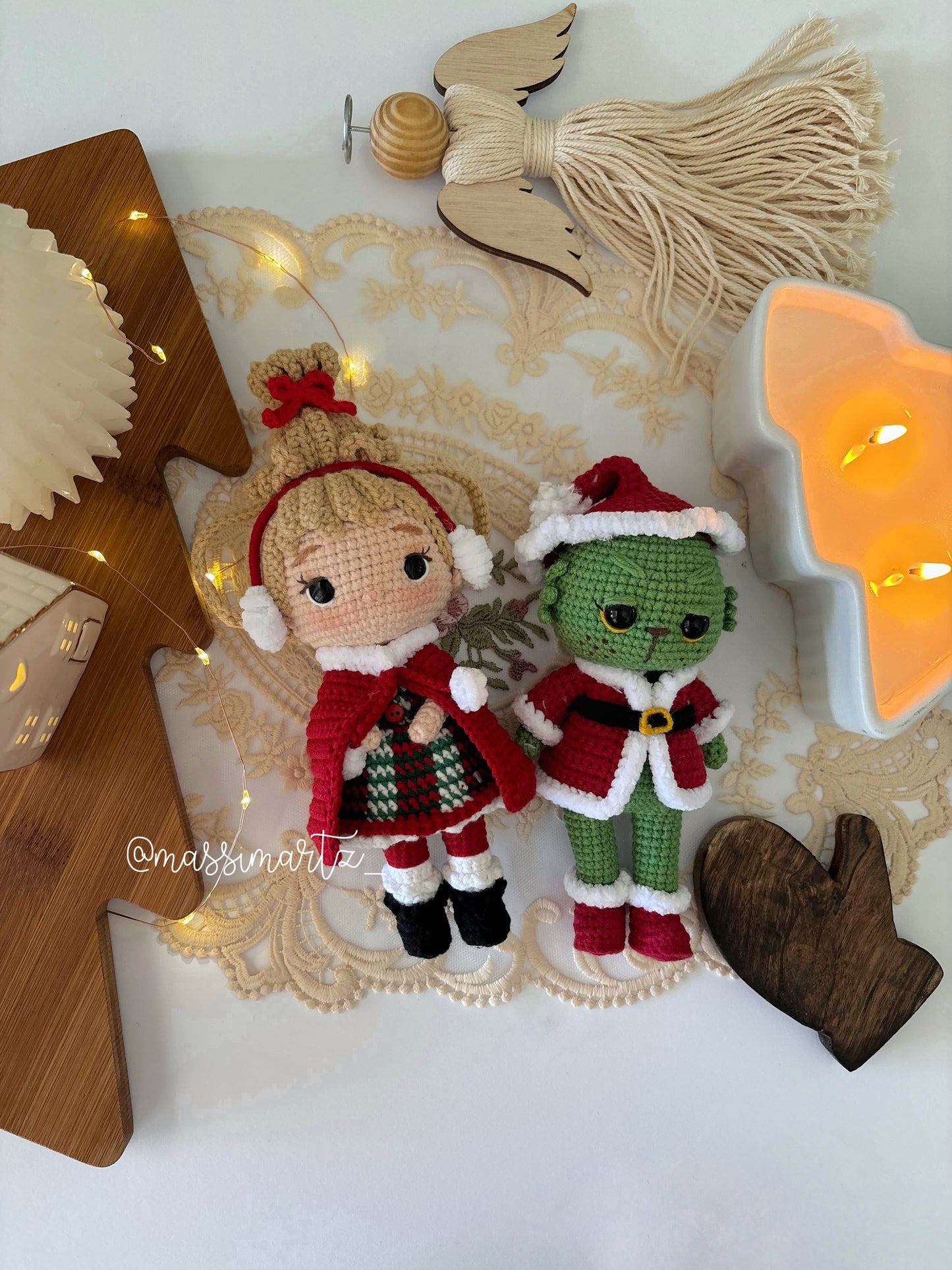 Cindy Lou Who & Grinch Patrón PDF Español🎄💚